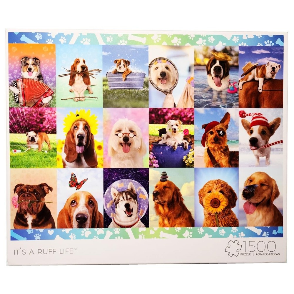 Buffalo Games It's a Ruff Life Dogs 1500 Pc Jigsaw Puzzle 31.5" x 23.5"